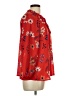 Collective Concepts 100% Polyester Floral Red 3/4 Sleeve Blouse Size L - photo 4