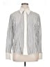 Ellen Tracy Stripes Ivory Long Sleeve Button-Down Shirt Size 16 - photo 1