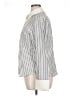 Ellen Tracy Stripes Ivory Long Sleeve Button-Down Shirt Size 16 - photo 5
