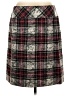 Tribal Plaid Gray Casual Skirt Size 12 - photo 1