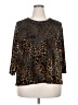 TanJay Animal Print Gold 3/4 Sleeve T-Shirt Size 24 - photo 1