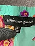 Ambiance Apparel 100% Polyester Floral Teal Shorts Size L - photo 3