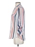 Kut from the Kloth Stripes White Blue 3/4 Sleeve Button-Down Shirt Size XS - photo 5