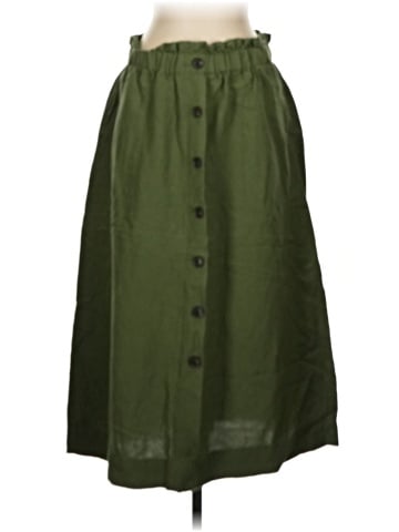 Madewell Paperbag Button-Front Midi Skirt (view 1)