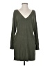 Socialite Solid Green Casual Dress Size XS - photo 1