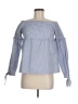 WAYF 100% Cotton Blue Long Sleeve Blouse Size M - photo 1