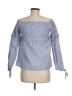 WAYF 100% Cotton Blue Long Sleeve Blouse Size M - photo 2