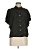 Chaps 100% Viscose Polka Dots Black Short Sleeve Blouse Size M - photo 1