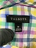 Talbots 100% Cotton Checkered-gingham Green Long Sleeve Button-Down Shirt Size M - photo 7
