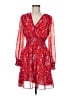 Max Studio 100% Polyester Paisley Red Cocktail Dress Size M - photo 1