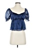 Thirty/Thirty 100% Polyester Blue Short Sleeve Blouse Size S - photo 1