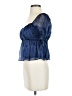 Thirty/Thirty 100% Polyester Blue Short Sleeve Blouse Size S - photo 5
