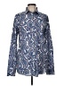 Banana Republic 100% Polyester Paisley Blue Long Sleeve Blouse Size M (tall) - photo 1