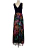Xscape 100% Polyester Floral Black Blue Cocktail Dress Size 8 - photo 2