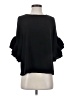 Cals 100% Polyester Black 3/4 Sleeve Top Size S - photo 1