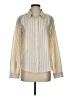 Dylan Stripes Ivory Long Sleeve Blouse Size S - photo 1