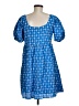 Rhode 100% Cotton Argyle Blue Casual Dress Size M - photo 2