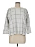 Tahari Checkered-gingham Gray Pullover Sweater Size M - photo 1