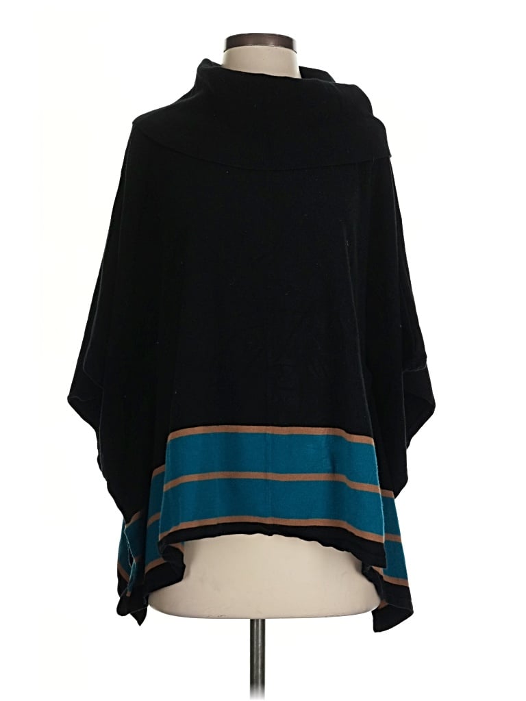 Pre-owned Charter Club Poncho In Black