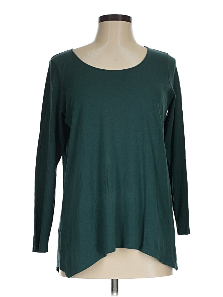Pre-owned Purejill 3/4 Sleeve T-shirt In Green