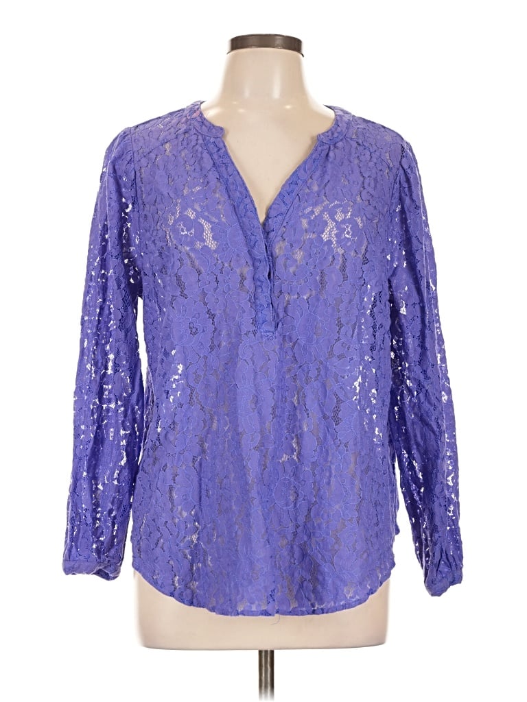 Pre-owned Torrid Long Sleeve Blouse In Purple