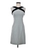 BCBG Paris Chevron-herringbone Gray Cocktail Dress Size 2 - photo 1