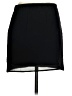 Verty 100% Polyester Argyle Black Faux Leather Skirt Size S - photo 2