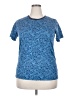 Lands' End 100% Cotton Paisley Blue Active T-Shirt Size 18 - photo 1