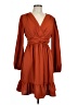 Unbranded 100% Polyester Orange Casual Dress Size L - photo 1
