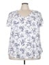 Nine West White Short Sleeve Blouse Size 3X - photo 1