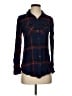 BDG 100% Rayon Plaid Blue Long Sleeve Button-Down Shirt Size XS - photo 1