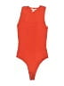 Happily Grey 100% Polyester Orange Bodysuit Size L - photo 1