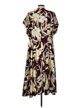 embroidered dress midi Button Down Floral Embroidered Midi Dress S