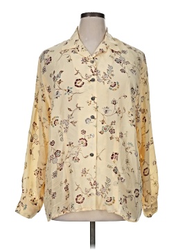 Evan Picone Long Sleeve Silk Top