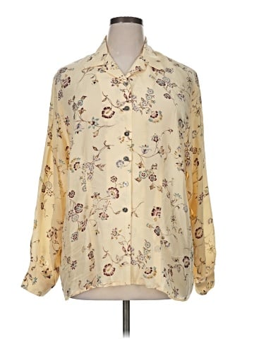 Evan Picone Long Sleeve Silk Top (view 1)