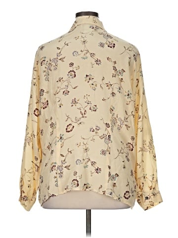 Evan Picone Long Sleeve Silk Top (view 2)