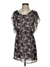 Lush 100% Polyester Paisley Gray Casual Dress Size S - photo 1