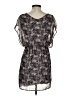 Lush 100% Polyester Paisley Gray Casual Dress Size S - photo 2