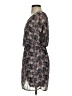 Lush 100% Polyester Paisley Gray Casual Dress Size S - photo 5