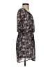 Lush 100% Polyester Paisley Gray Casual Dress Size S - photo 4