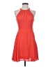 Express 100% Polyester Solid Orange Cocktail Dress Size 4 - photo 1