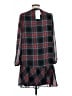 Draper James 100% Polyester Plaid Black Casual Dress Size L - photo 2