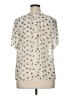 Assorted Brands 100% Polyester Ivory Short Sleeve Blouse Size XL (estimated) - photo 2
