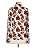 Roper 100% Rayon Animal Print Brown Long Sleeve Blouse Size XS - photo 2