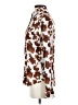 Roper 100% Rayon Animal Print Brown Long Sleeve Blouse Size XS - photo 5