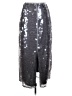Old Navy 100% Polyester Graphic Silver Formal Skirt Size S (tall) - photo 2