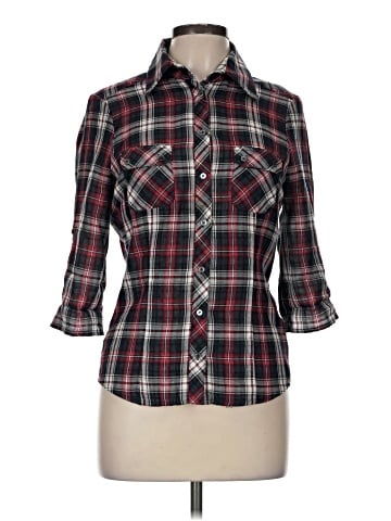 Bebe 3/4 Sleeve Button-Down Shirt (view 1)