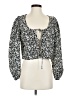 Levi's 100% Polyester Black 3/4 Sleeve Blouse Size S - photo 1
