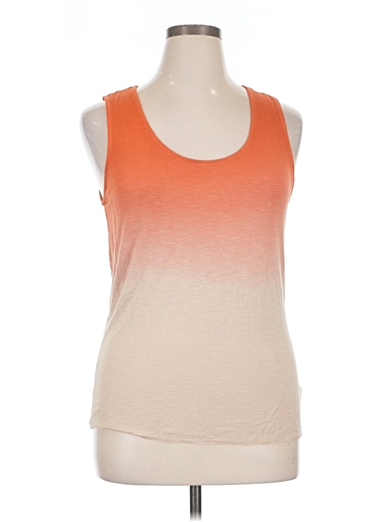 Pre-owned Kenneth Cole New York Tank Top Orange Halter Neckline Tops