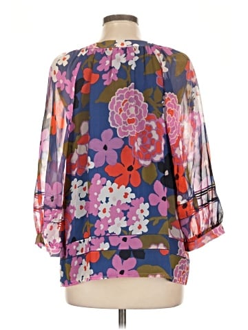 Trina Turk 3/4 Sleeve Silk Top (view 2)